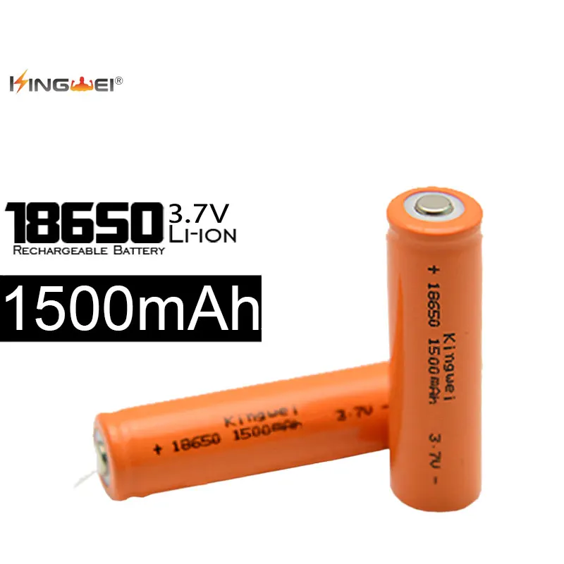 Оригинальный литий ионный перезаряжаемый аккумулятор KingWei Orange 1500 мАч 18650 3 7 в для