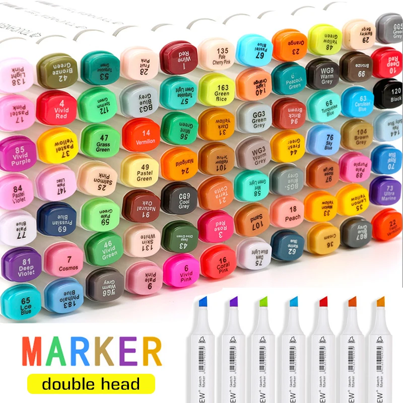 Touchnew Grayscale Oil Art Marker Pen Professional Artist Sketch