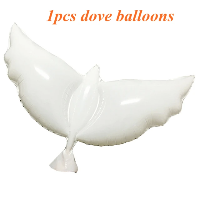 New Flying White Dove Foil Balloons Wedding Globos Balao Dove Balloons
