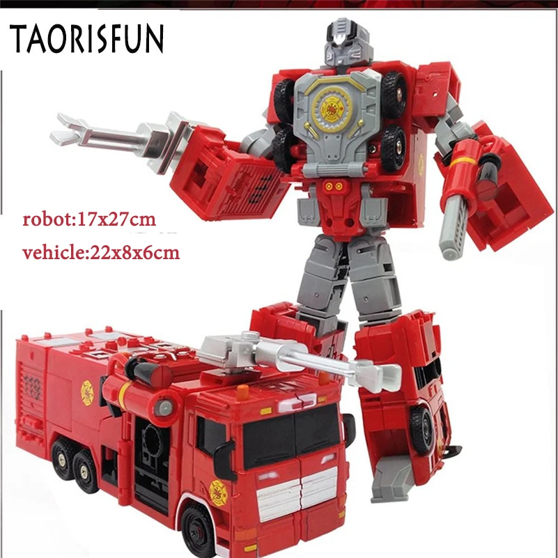 TAORISFUN сплав и пластик 2 в 1 робот трансформер пожарная машина трансформация RobotsCar