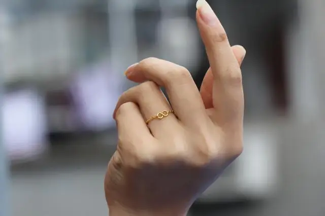

New Arrival Pure 24K Yellow Gold Number Lady's Ring