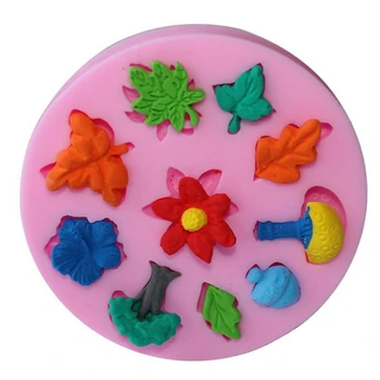 

1pc Flowers Leaves Trees Silicone Cake Mold 3D Jelly Candy Pudding Muffin Mold Fondant Confectionery Decorating Tools E159