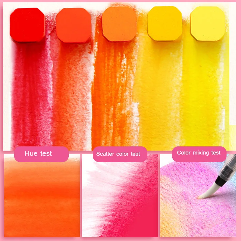 Online 24 farbe 36 farbe solide aquarell malen set farbe box tragbare eisen box abgabe pulver kunst liefert