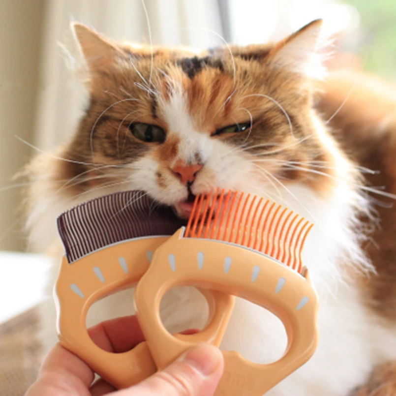 

2018 new Pet shell shape comb for cats dogs Portable and lightweight products for cats for combing cats dogs