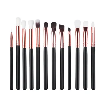 

12Pcs Wooden handle Makeup Brush Set tools Make-up Toiletry Kit Wool Make Up Brush Set G409