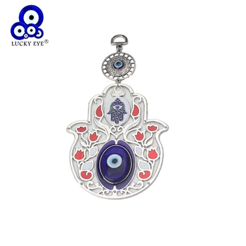

Lucky Eye Turkish Evil Eye Wall Hanging Hamsa Hand Keychain Ethnic Colorful Car Key Chain Fashion Jewelry EY2635
