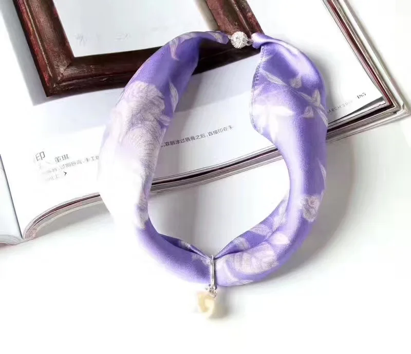 16 мм шелк тутового цвета многофункциональное женское квадратное жемчужное ожерелье шарф кольцо шарфы сумки аксессуары Подарочная коробка#4033 - Цвет: 10