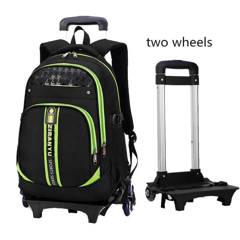 

Latest Removable Children School Bags With 2 Wheels Kids Boys Girls Trolley Schoolbag Luggage Book Bags Wheeled Backpack