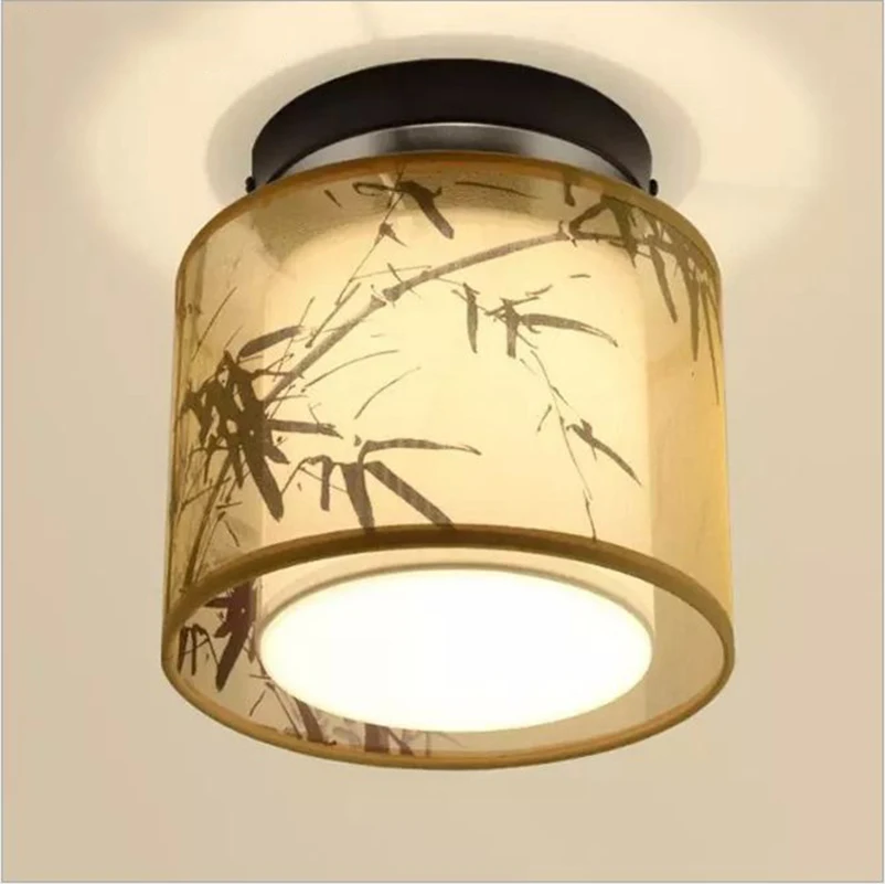 WOERFU современные потолочные светильники Домашнее освещение диаметр 18 см Ткань абажур простой потолочный светильник