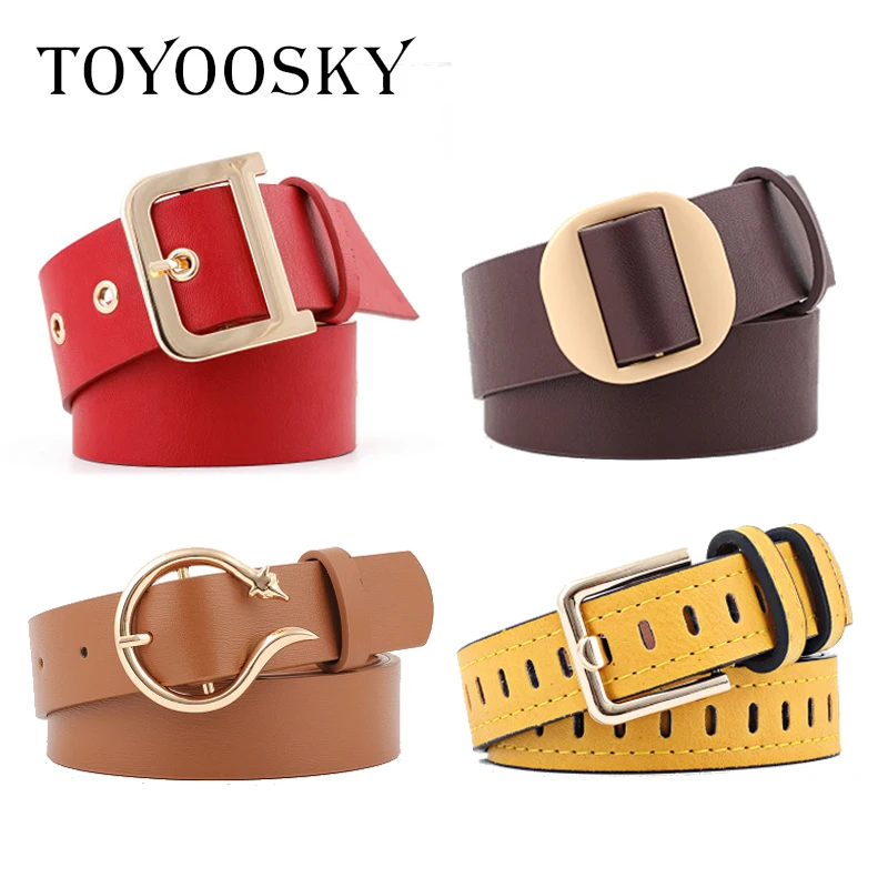 

8Styles Designers High Quality Female PU Leather Pin Buckle Belt Women 2019 Hot Design Simple Belts for Women's Jeans Wholesale