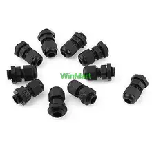 3-6,5 мм черный пластиковый водонепроницаемый кабельный сальник Разъем 10 шт