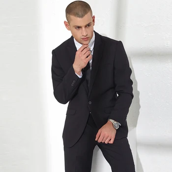 

Smart Casual Business Suit Groom Tuxedos Wedding Suit Party Suit Slim Fit for Men Peak Lapel 2 Pieces Single Breasted Cool Men