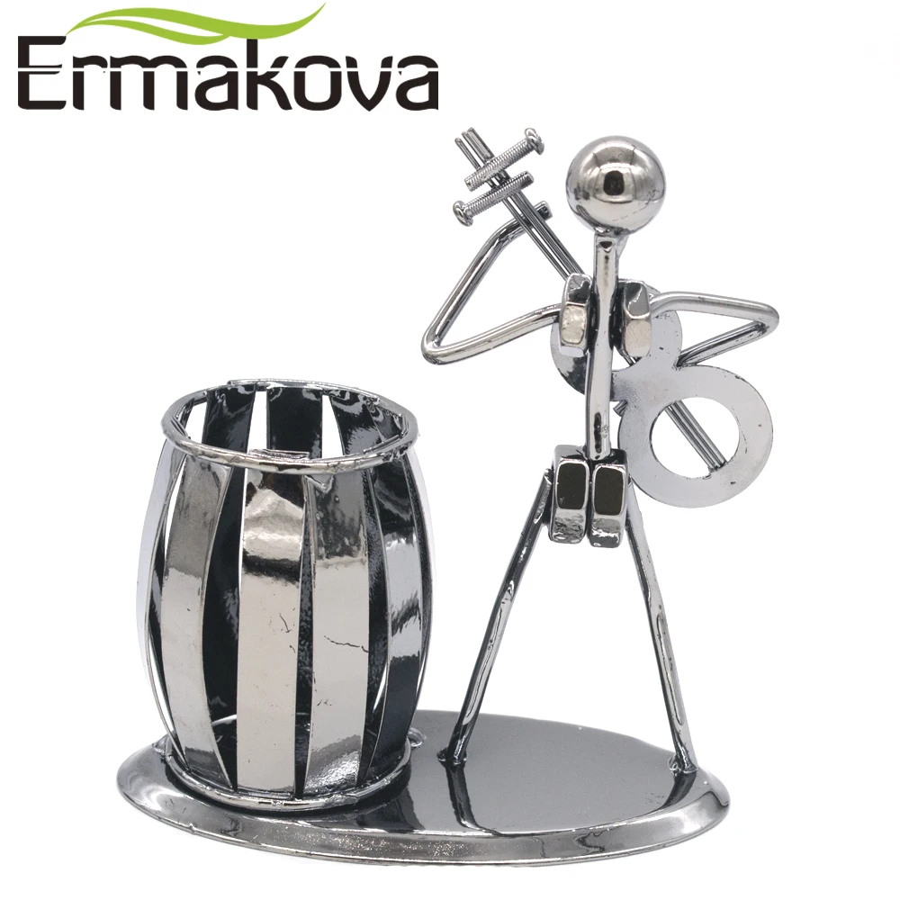 ERMAKOVA Металл Ретро бас музыканта Рисунок Модель Железный человек музыкальная