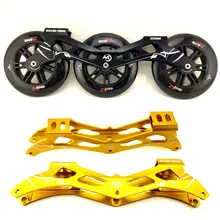 Velocidade inline patins quadro roda rolamento combinação para 3x125mm base de patinação 125mm 85a maratona corrida rodas 165mm 195mm montagem