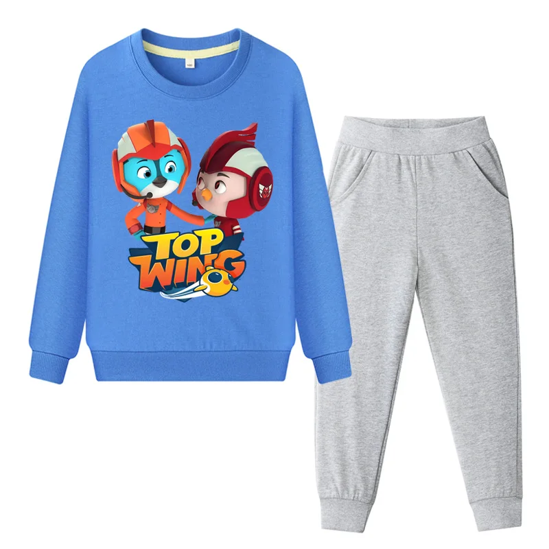 Top Wing Cartoon Tracksuits For Kids Clothing Sets Children Spring Autumn Sports Clothes Suit Boy Girls Pullover Coat Set DY101 (2)