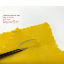 2 мм выбранный Размер 40,5~ 50 мм плоские минеральные круглые часы стеклянные часы Сменное стекло 2 шт