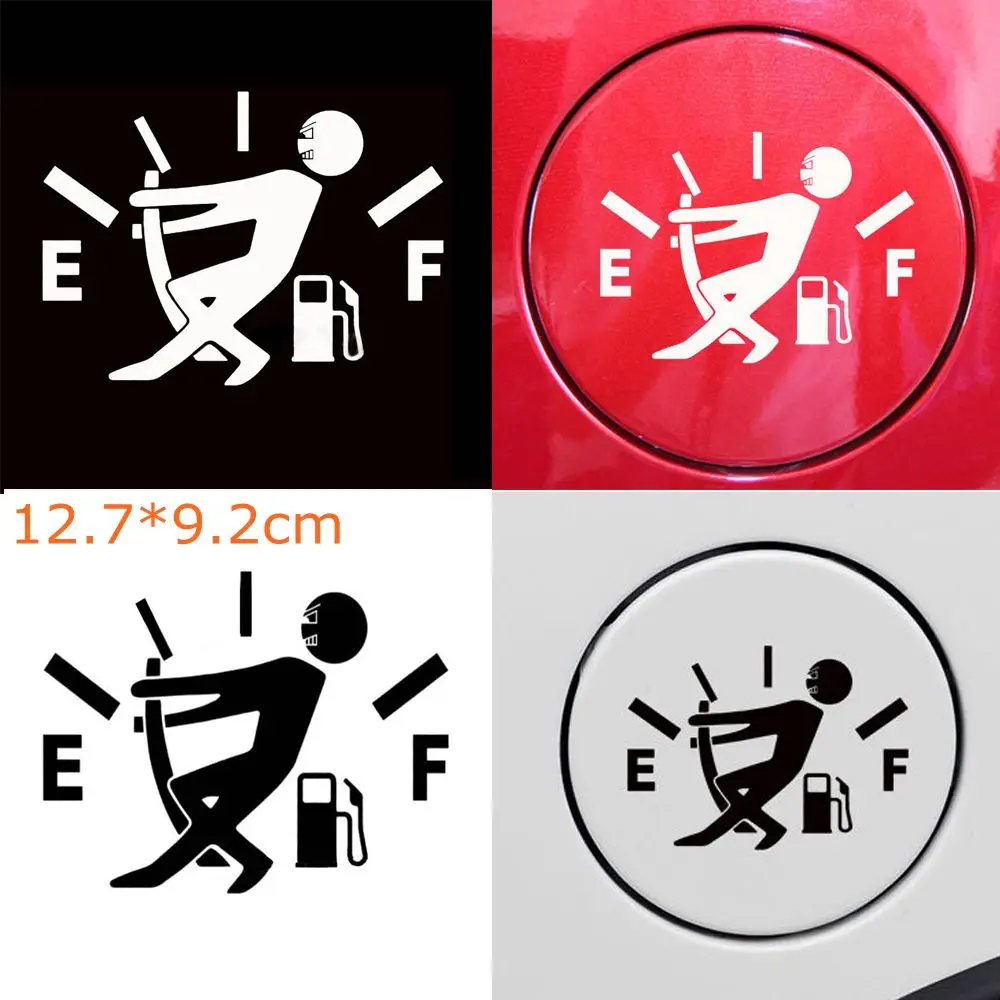 

1PC Funny Pull Fuel Tank Pointer To Full Hellaflush Reflective Vinyl Car Sticker Decal Auto Decoration Tools Accessories