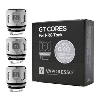 

Vaporesso GT2 0.4ohm Cores 40-80W Clapton Replacement Coil Head 3 Pieces for NRG Tank Atomizer