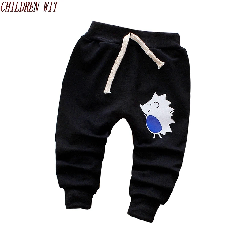 

CHILDREN WIT 2018 New Spring&Autumn Cotton Cartoon hedgehog Baby pants Baby Boys Pants Girls pants 0-3 Year Kids Harlan Pants