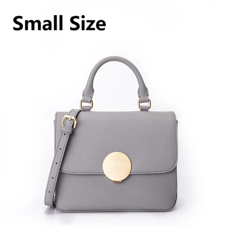 EMINI HOUSE, женские сумки с замком, с верхней ручкой, спилок, кожа, ручная сумка, женские роскошные сумки, сумки, дизайнерская сумка на плечо для женщин - Цвет: Blue Grey Small
