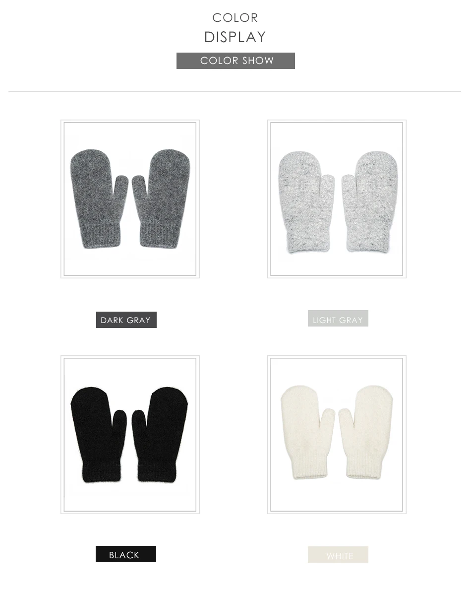 Iwinter, Новая мода бренд Зимние перчатки для Для женщин Для мужчин Мех животных теплые женские Прихватки для мангала Повседневное трикотажные открытый детские перчатки варежки