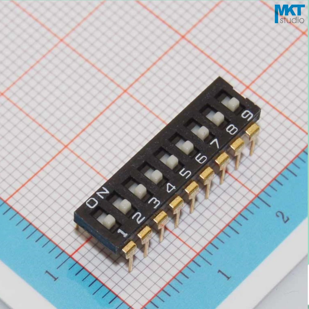 10 шт Образец черный сквозное отверстие 1/2/3/4/5/6/8/10P Позиции 2,54 мм Шаг с зеркальными стеклами DIP поворотный переключатель