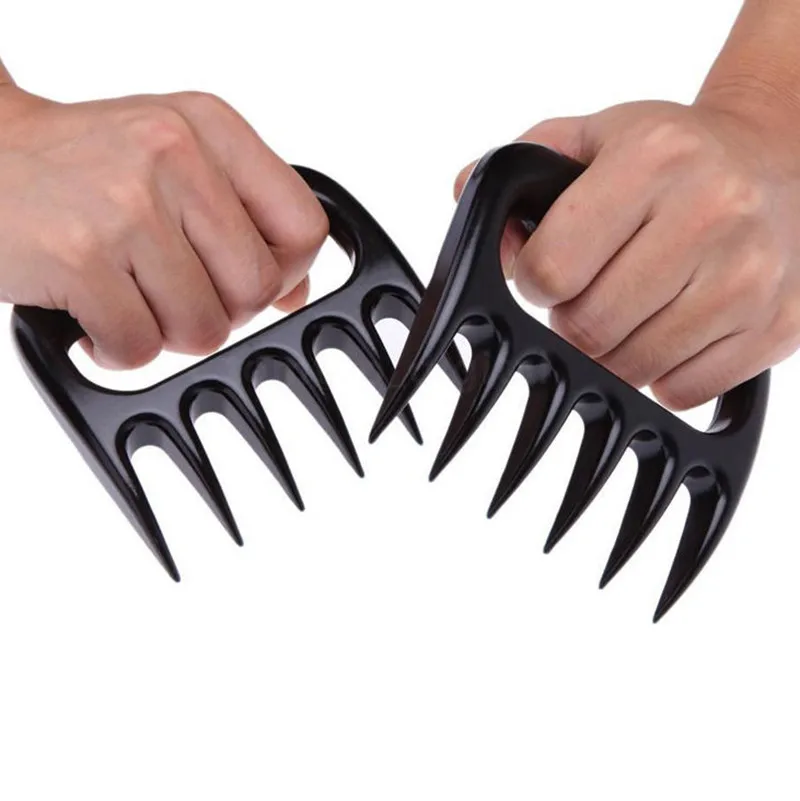 2-pcs-lot-black-Meat-Claws-Shredder-Bear-Paws-Fork-easy-clean-useBarbecue-Kitchen-tools-gift