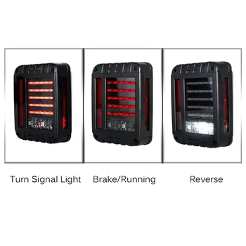 

Pair Smoked LED Tail Lights For Jeep Wrangler JK JKU Sports Sahara Freedom Rubicon 2007 - 2016