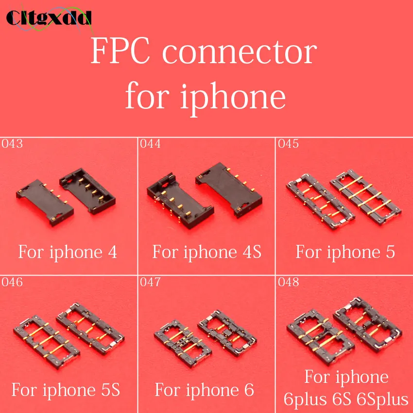 

For iphone 4 4S 5 5s 6 6s 6plus 6s plus Inner Battery Plug FPC Connector Battery Holder Clip Contact on Motherboard Replacement