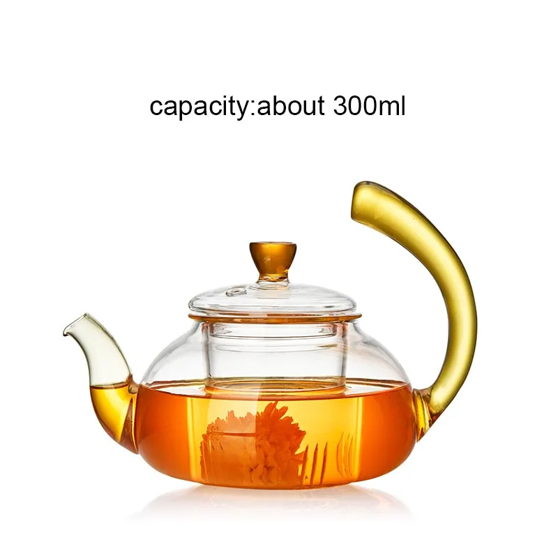 300 мл/600 мл креативный чайник с ручкой из прозрачного термостойкого ...