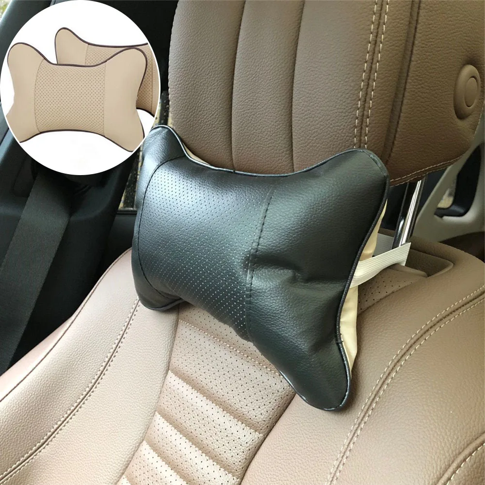 2 Pcs Mobil Leher Bantal Headrest Case untuk Volvo S60 S80 S40 XC60 XC90 V40 V60 C30 XC70 V70