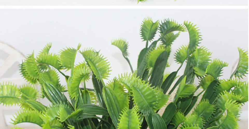 Стиль моделирование растений flytrap трава Офис Гостиная Украшение дома Dionaea muscipola плотоядное растение бонсай в горшках