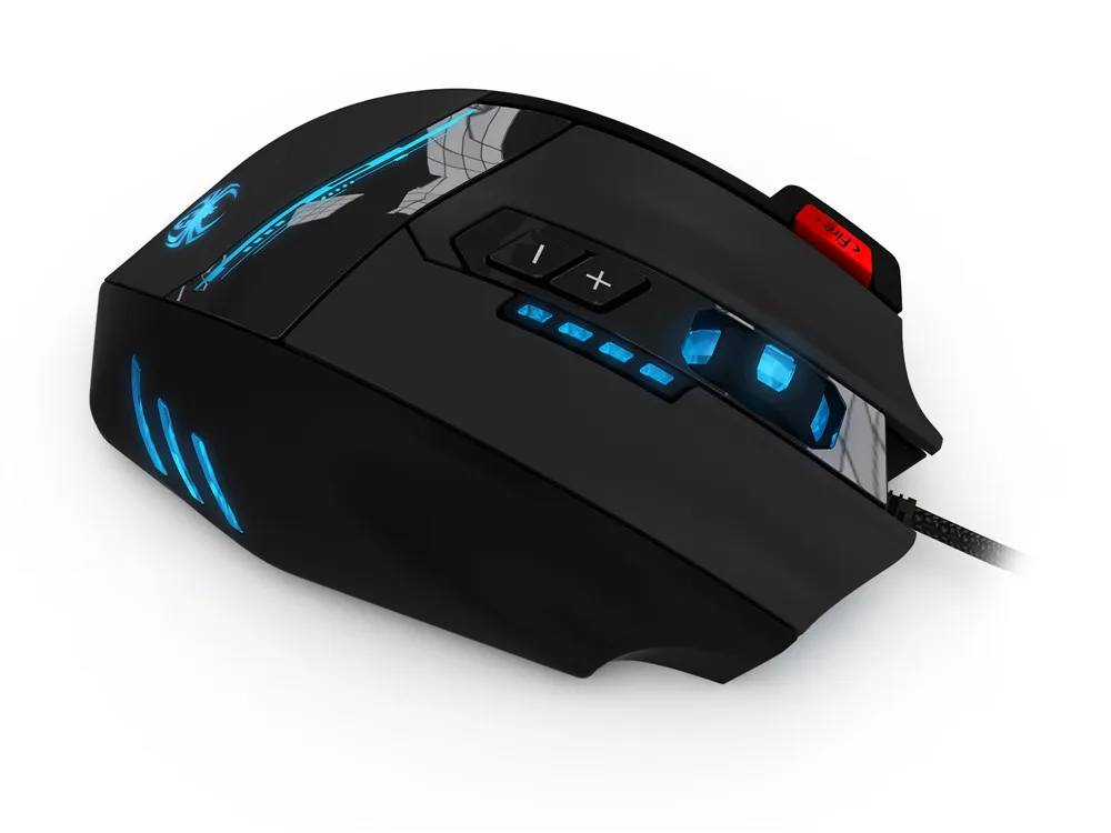 ZELOTES C-12 Wired USB Optical Gaming Mouse 4000 DPI Programmable Buttons LED Optical Custom Gamer Mice for Computer Game (5)