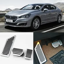 Brand New 3pcs Aluminium Non Slip Foot Rest Fuel Gas Brake Pedal Cover For Peugeot 508 2011-2016 Brand New 3pcs Aluminium Non Slip Foot Rest Fuel Gas Brake Pedal Cover For Peugeot 508 2011-2016