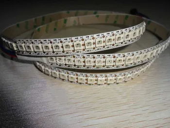 

1m/lot ws2812 ws2811 144 pixel programmable smd 5050 rgb led strip;5v digital ws2812b strip lights;white pcb;full color