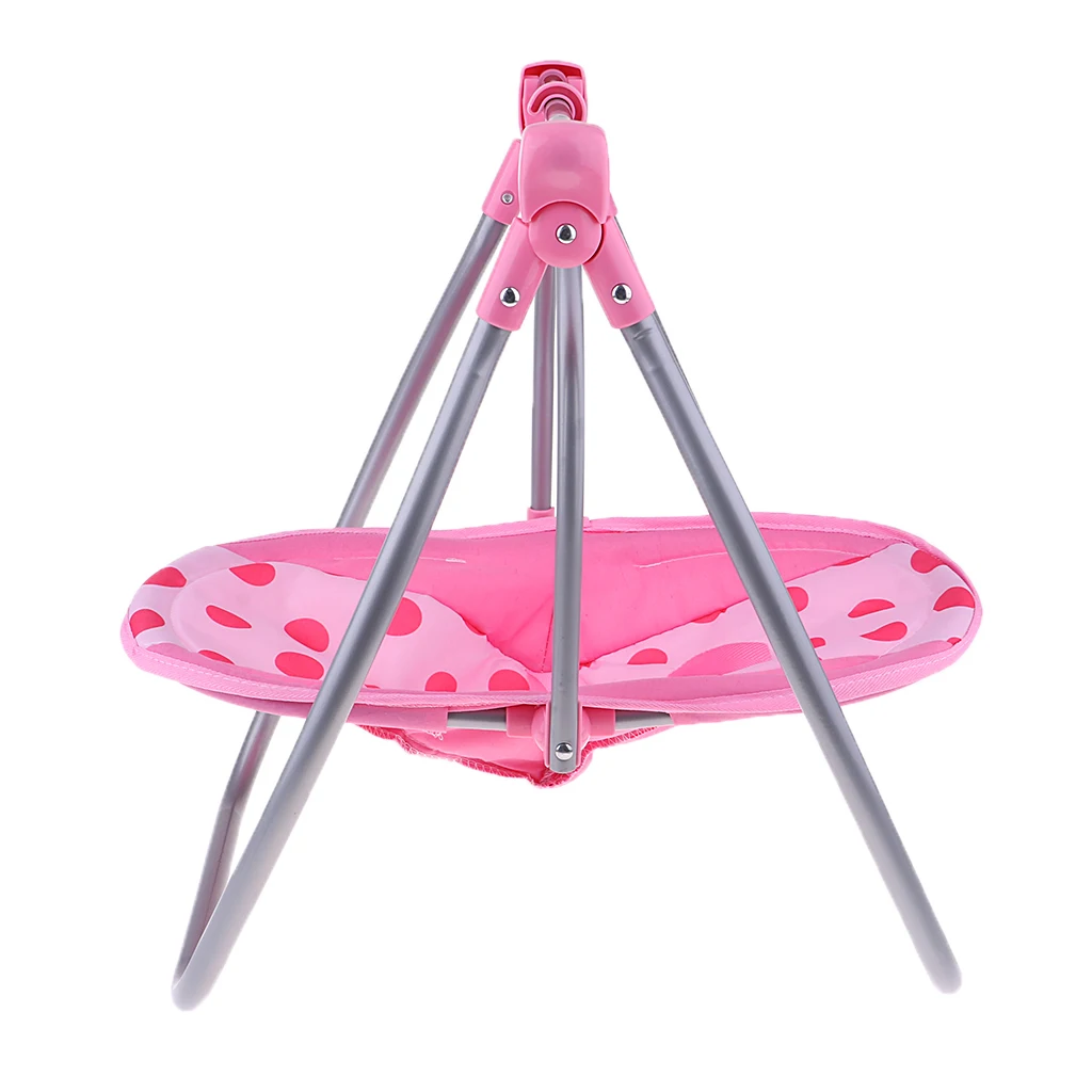 Lovely Baby Doll Swing Carrier Seat High Chair Kids Pretend Toy Role Playing for Nursery Room Furniture Dollhouse Accessories
