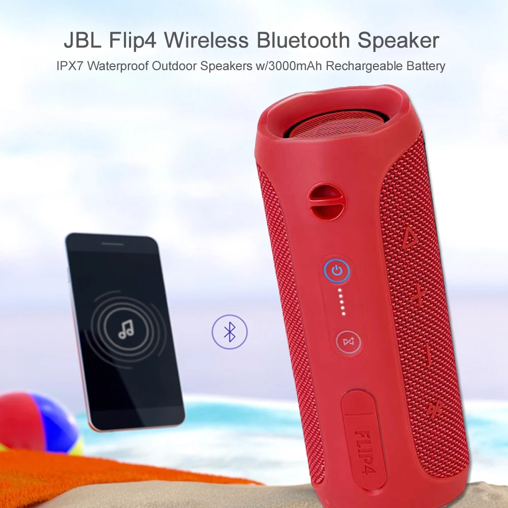 JBL Flip4 Портативный беспроводной Bluetooth динамик IPX7 водонепроницаемые напольные колонки аккумуляторная батарея caixa de som