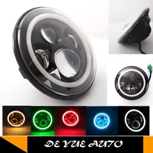 Красивые глаза ангела для Land Rover Defender Джимми Hummer Jeep Cruiser " Круглый светодио дный фар с кольцом и Здравствуйте ближнего света ip68