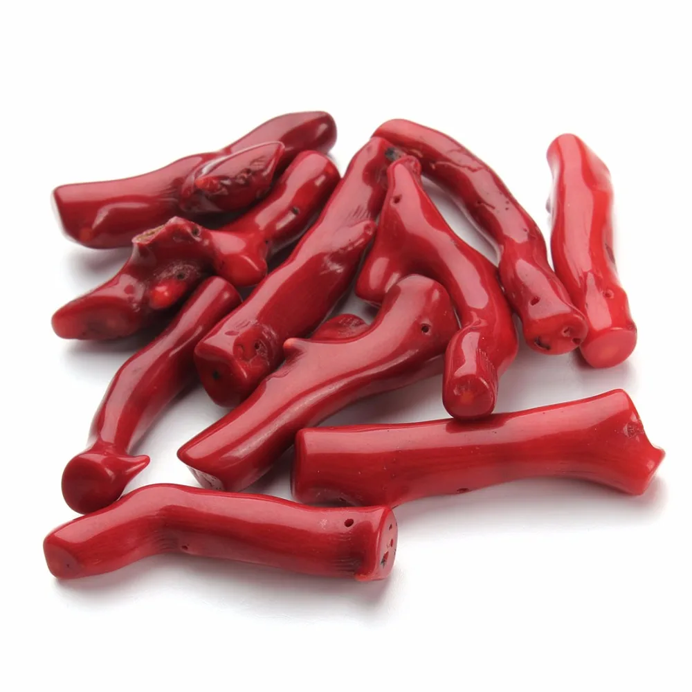 5pcs 2-4cm Irregular Natural Red Coral Loose Beads Tree Design Branch Coral Pendant Charms for DIY Necklaces&Bracelets Wholesale