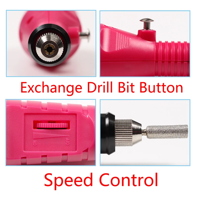 100-240V Электрический Маникюрный Фрезер для педикюра файлы ручка сверла для ногтей дрель для маникюра и пылесборник пылесос вентилятор набор для маникюрного набора