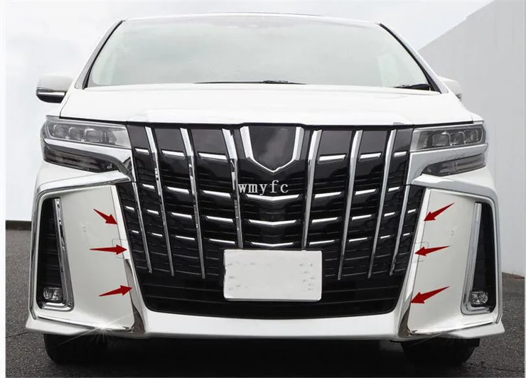 Автомобильная крышка для Toyota Alphard AH30 2019 Sport Edition 304 нержавеющая сталь передняя фара