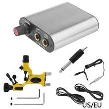 Профессиональный Полный комплект татуировки, роторный пулемет, электропитание, ножной Педальный зажим, шнур для перманентного макияжа, шейдерный лайнер, боди-арт