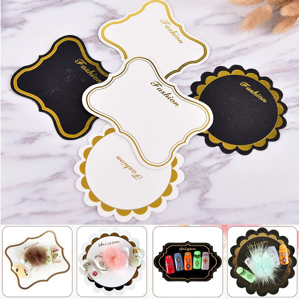 

10Pcs/Set European Style Hard Paper Showing Shelf Cards Manicure Women Nail Tips Display Board Tool Tools Kit