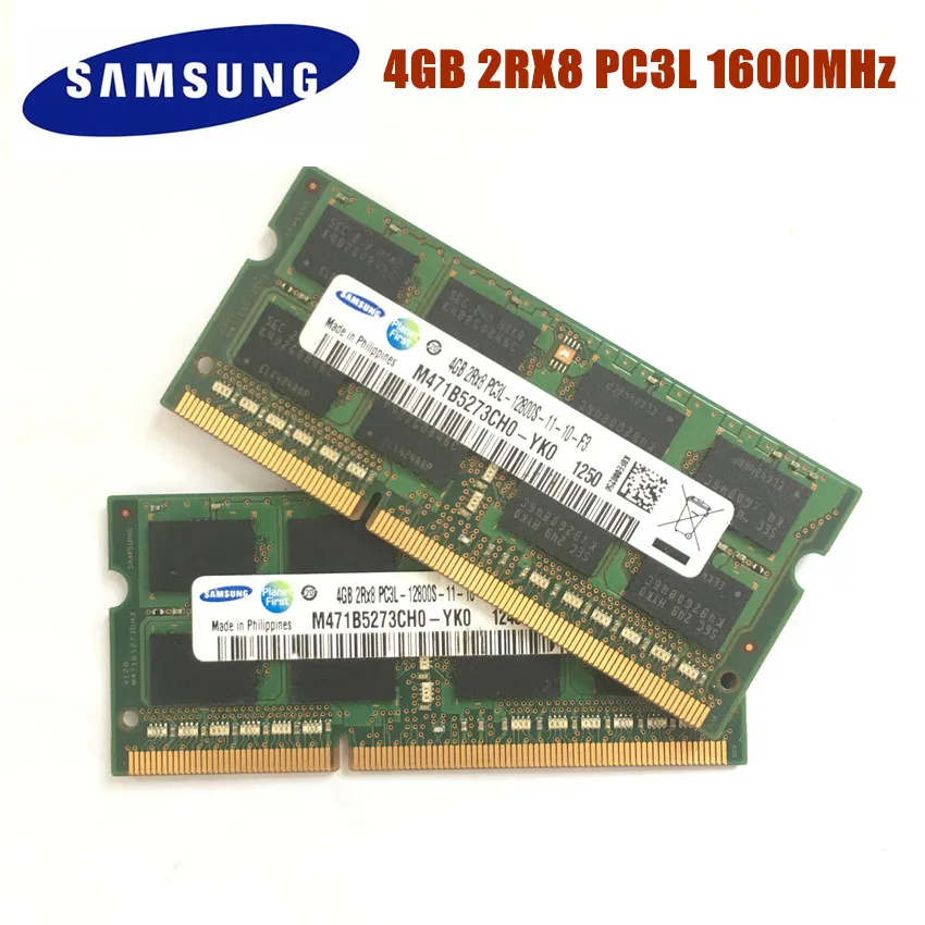 SAMSUNG 4GB 1R/2Rx8 PC3L-12800S DDR3 1600Mhz 4gb память для ноутбука 4G pc3 12800S 1600MHZ модуль для ноутбука SODIMM ram