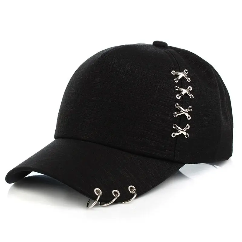 

Dad Hat Creative Piercing Ring Baseball Cap Punk Gorras Bone Masculino Feminino Beisbol Hip Hop Snapback Caps