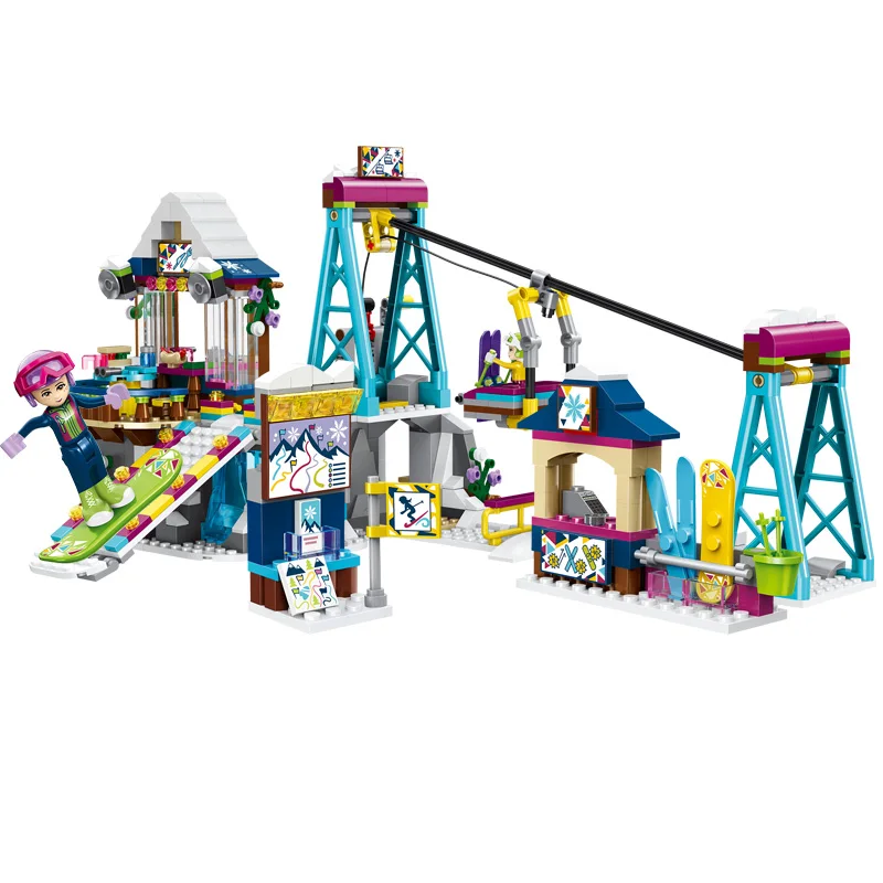 

New Girl Friends 41324 Snow Resort Ski Lift Gift Club Ski Vacation Skiing Figure Building Blocks Bricks Toys For Girls