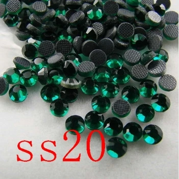 

1440pcs ss20 emerald Crystal DMC HotFix FlatBack Rhinestones crystal hot fix Iron On Rhinestones garment sewing stones