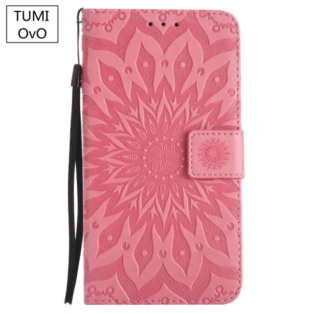 

Sunflower Tree Embossing PU Leather Flip Cover For Samsung Galaxy S8 Plus S7 S6 Edge S5 J1 J3 J5 J7 2016 2017 A3 A5 A7 2017 case