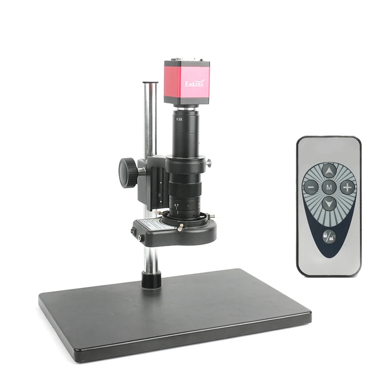 

13MP 720P 60F/S Digital Camera HDMI VGA Industrial Microscope Camera IR Remote Control+180X/300X Zoom C-mount Lens Big Stand