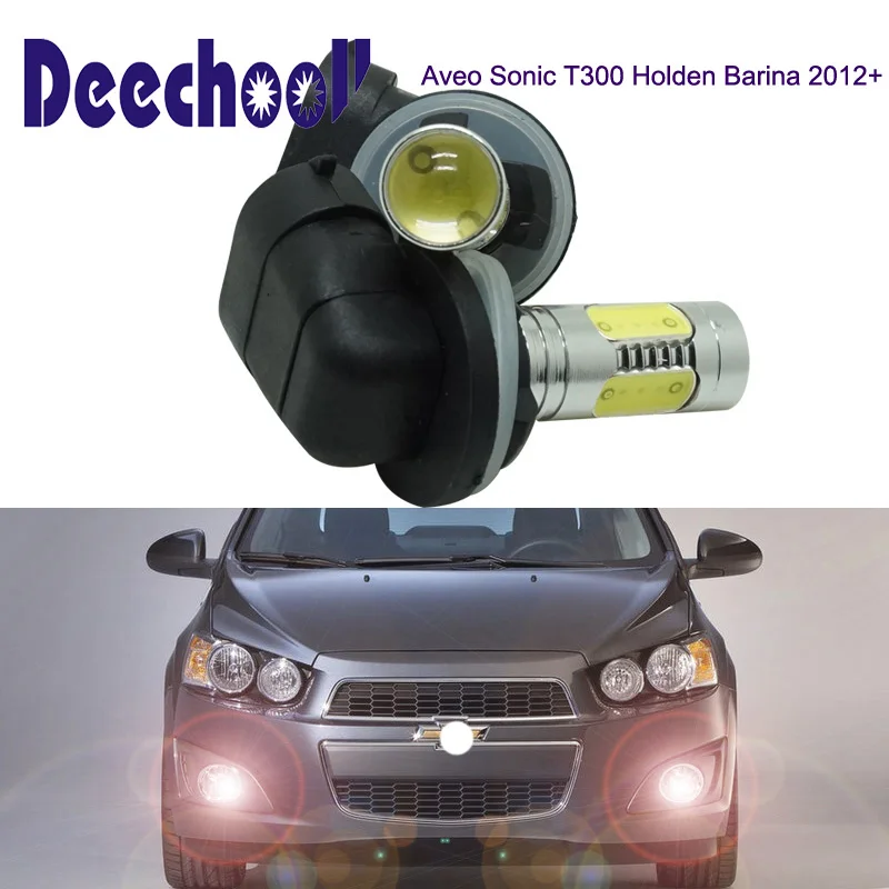 Deechooll 2 шт. 881 Автомобильный светодиодный светильник для Chevrolet Aveo Sonic T300 Holden Barina 2012+, Canbus 7,5 W H27W/2 7,5 W авто противотуманный Светильник лампы